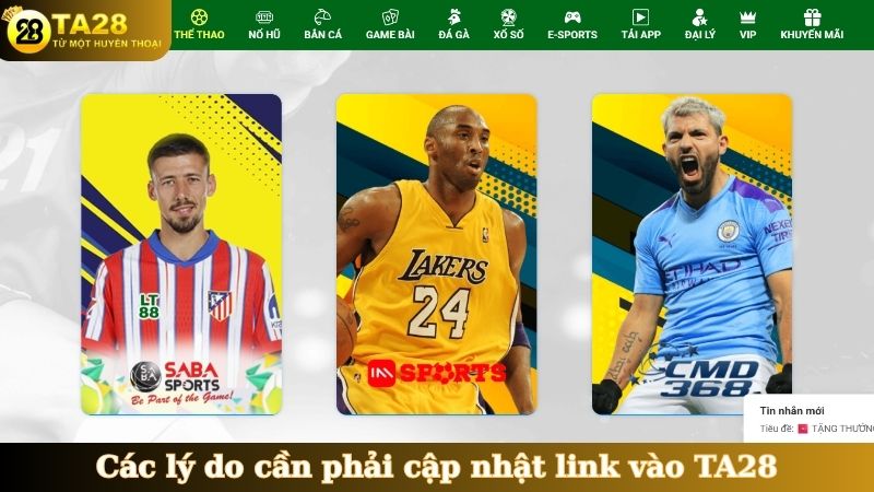 Các lý do cần phải cập nhật link vào TA28