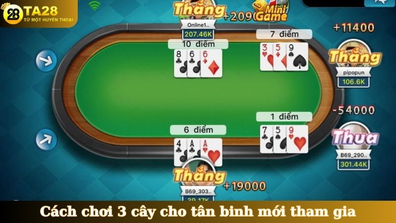 Cách chơi 3 cây cho tân binh mới tham gia