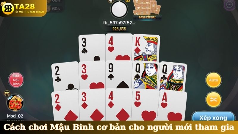 Cách chơi Mậu Binh cơ bản cho người mới tham gia