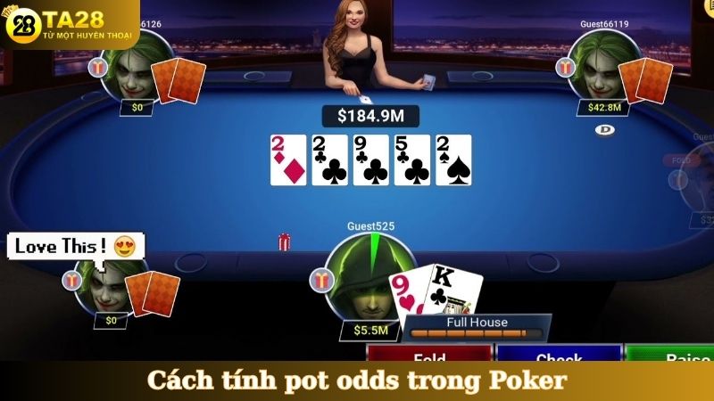 Cách tính pot odds trong Poker