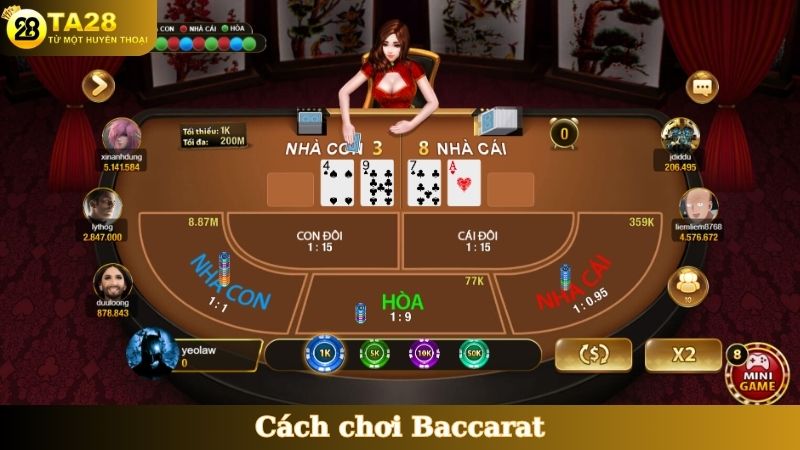 cách chơi Baccarat