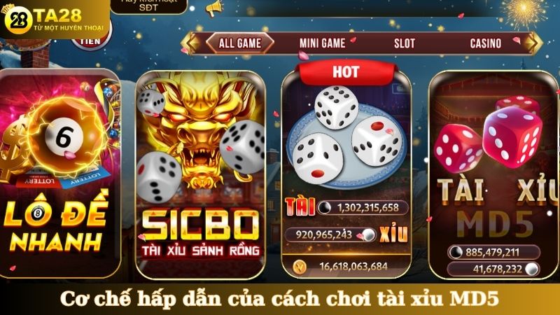 Cơ chế hấp dẫn của cách chơi tài xỉu MD5